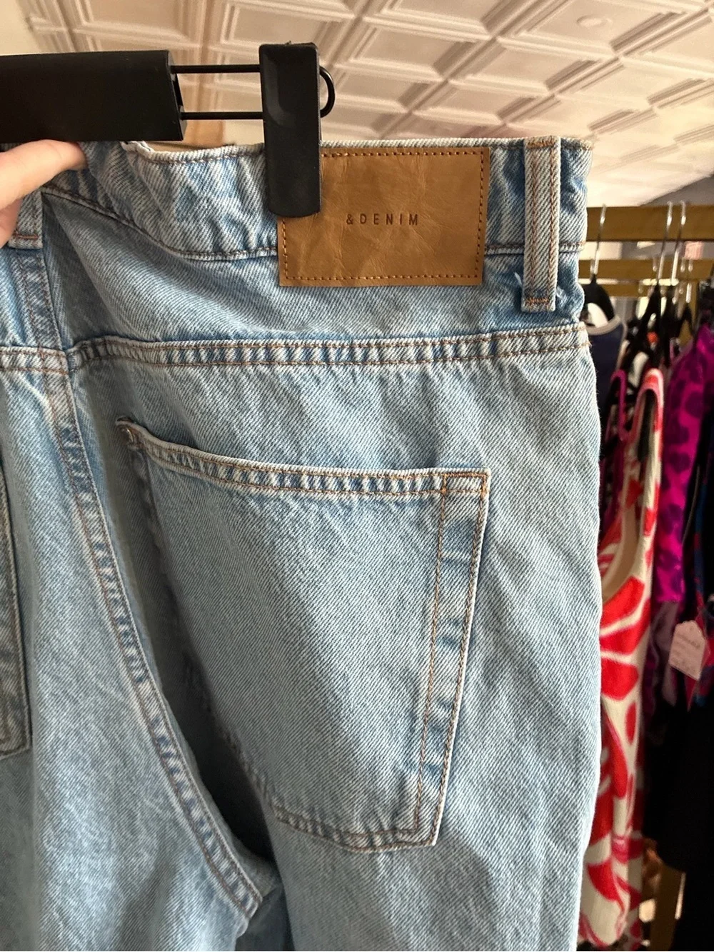 & Denim Light Blue long Denim Women’s Jean short jorts